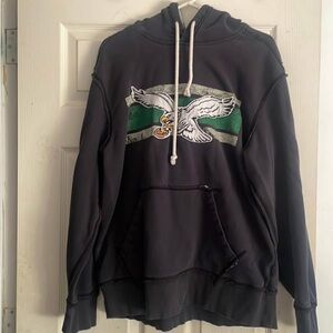 NFL Black Sweatshirt Hoodie with Graphic Design